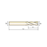 Carbide 4G Mill End Mills Plain Shank GMF26 Series  4 Flute