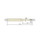 Carbide 4G Mill End Mills Plain Shank GMF28 Series  4 Flute with Neck GMF28003～GMF28923