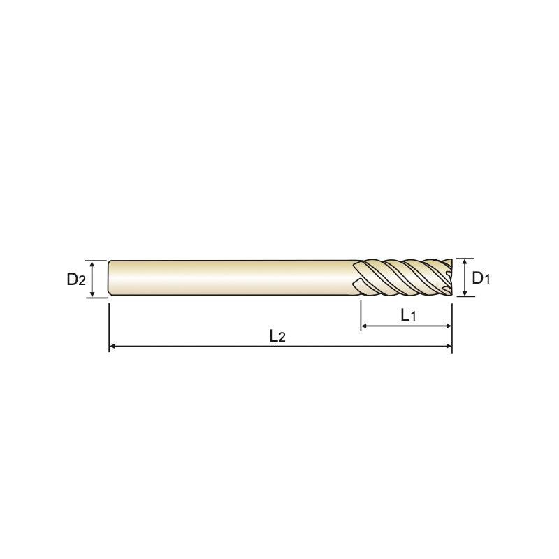 Carbide 4G Mill End Mills Plain Shank GMF29 Series  6 Flute 45° Helix