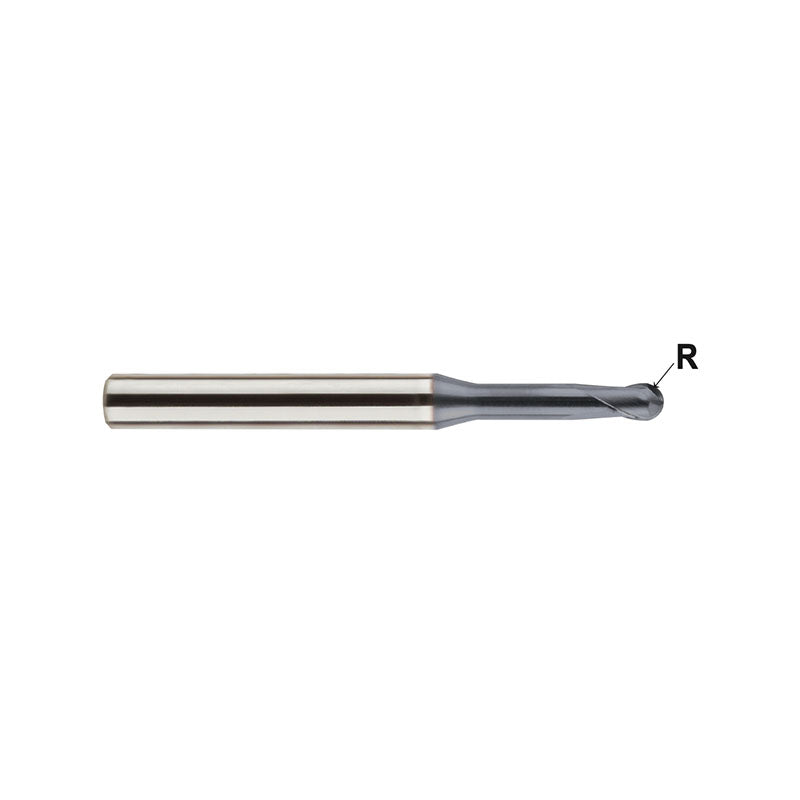 Carbide 4G Mill End Mills Plain Shank SEM846 Series  2 Flute Long Neck Ball Nose SEM84600801～SEM84601016