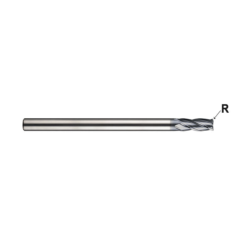 Carbide 4G Mill End Mills Plain Shank SEME01 Series  4 Flute Corner Radius (Short, Regular, Long Shank) SEME0105503～SEME0108003