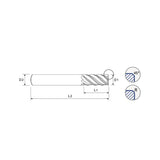 Carbide 5 Flute Extended Length  TitaNox-POWER End Mills Chamfer GMG24, GMG26 Series /Corner Radius GMG28, GMG30Series