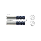 Carbide 5 Flute Standard Length - TitaNox-POWER HPC End Mills Square EMI42 Series
