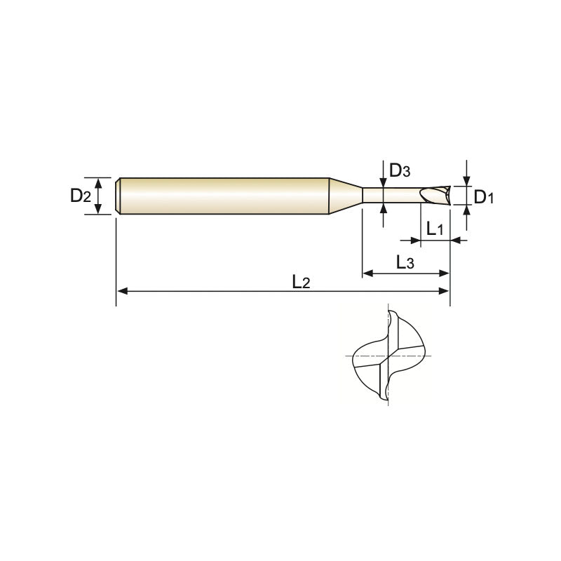 Carbide X1-EH End Mills Plain Shank HPI88 Series 2 Flute Square for Rib Processing HPI88060~HPI88828 - Big-tools Industrial Supply Tools for Metal Cutting