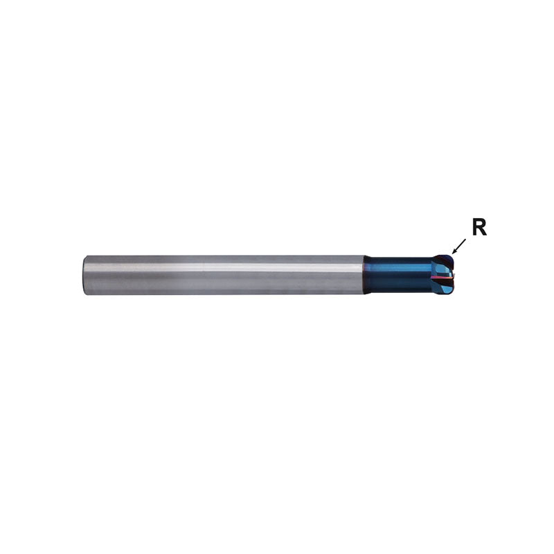 Carbide X5070 End Mills Plain Shank G826 Series 4 Flute Stub Length Corner Radius High Feed