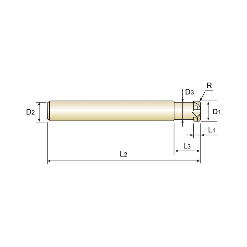 Carbide X5070 End Mills Plain Shank G859 Series 4 Flute Stub Length Corner Radius High Feed