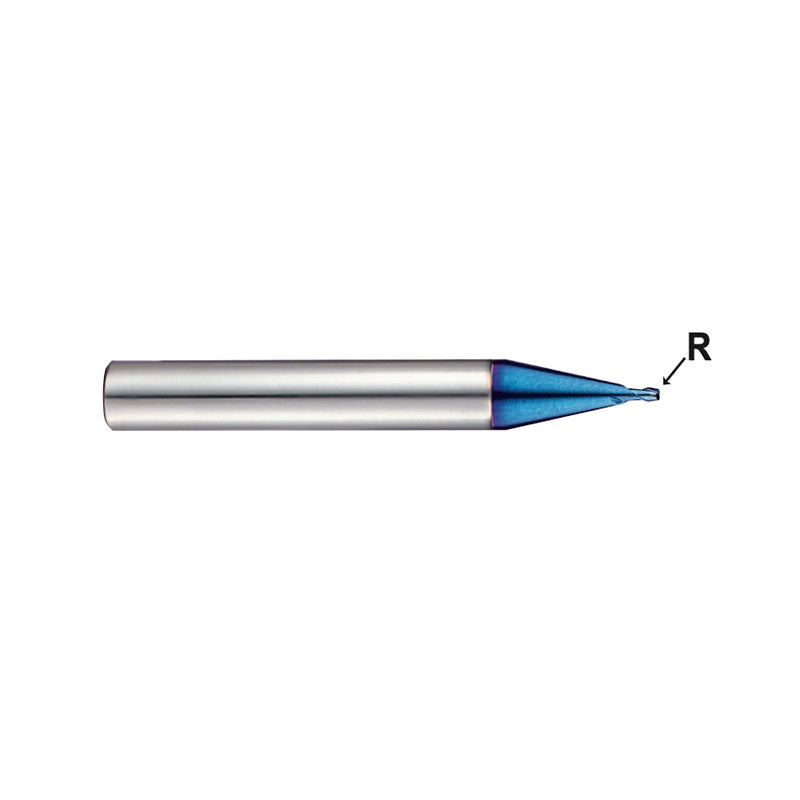 Carbide X5070 End Mills Plain Shank G8A50 Series 2 Flute Miniature with Corner Radius (METRIC)