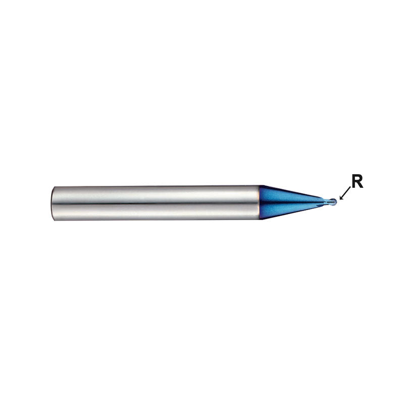 Carbide X5070 End Mills Plain Shank G8A53 Series   2 Flute Miniature Ball Nose (METRIC)