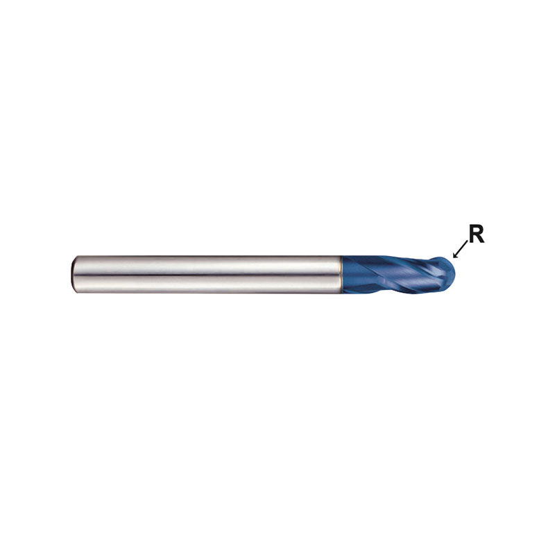 Carbide X5070 End Mills Plain Shank G8A59 Series  3 Flute Ball Nose (METRIC)