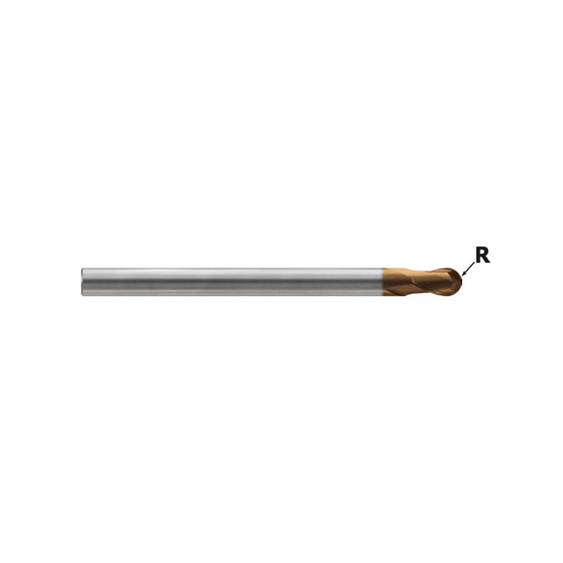 Carbide X1-EH HSS End Mills  2 Flute Ball Nose Plain Shank HPI90 Series