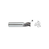 Carbide, 3 Flute 35° Helix Stub Length Corner Radius - “Hoss” JET-POWER End Mills Flat shank Ø11/32~Ø1 E5105 Series / Plain shank Ø1/8~Ø5/16 E5075 Series