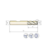 Chamfer GMF53 / GMF57 ,  Corner Radius GMF55 / GMF59, Ball Nose GMG56 Carbide, 4 Flute Multiple Length V7 PLUS A  END MILLS