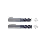 Chamfer GMF60 ,  Corner Radius GMF62,  Carbide, 4 Flute Extended Reach V7 PLUS A  END MILLS