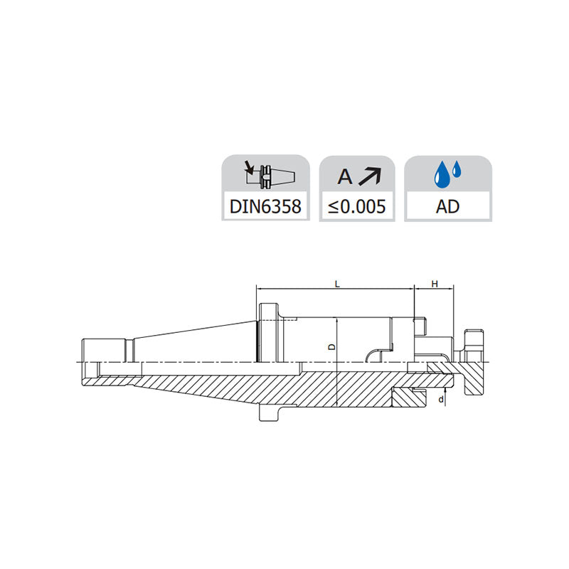 Combi Shell Mill Holder NT30-SEMC16-35~55(OTT) - Makotools Industrial Supply Tools for Metal Cutting