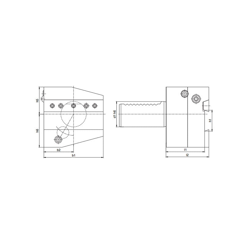 Cutting Off Tool Holder Left Height Adjustable  AL2026~AL6032 - Makotools Industrial Supply Tools for Metal Cutting