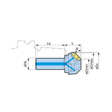 Cylindrical Shank 30°/45°/60° Type C-CUTTER Chamfering Tool