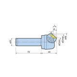 Cylindrical Shank 30°/45°/60° Type C-CUTTER Chamfering Tool