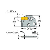 DGAD-B-D : Parting and Grooving Screw-Clamped Adapters for DO-GRIP Double-Ended Inserts