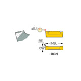 DGN/DGNC/DGNM-C : Double-Sided Parting Inserts for Parting and Grooving Bars, Hard Materials and Tough Applications - Big-tools Industrial Supply Tools for Metal Cutting
