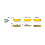 DGN/DGNM-J/JS/JT : Double-Sided Inserts for Parting and Grooving Soft Materials, Parting Tubes, Small Diameters and Thin-Walled Parts - Big-tools Industrial Supply Tools for Metal Cutting