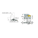 DGPAD-JHP : Adapters with High-Pressure Coolant Channels for DO-GRIP Parting and Grooving Inserts