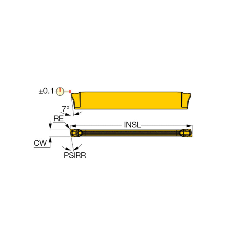 DGR/L-C-XL : Extra Long Double-Sided Inserts for Parting Bars, Hard Materials and Tough Applications - Big-tools Industrial Supply Tools for Metal Cutting
