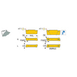 DGR/L-C DGRC/LC-C : Double-Sided Inserts for Parting Bars, Hard Materials and Tough Applications - Big-tools Industrial Supply Tools for Metal Cutting
