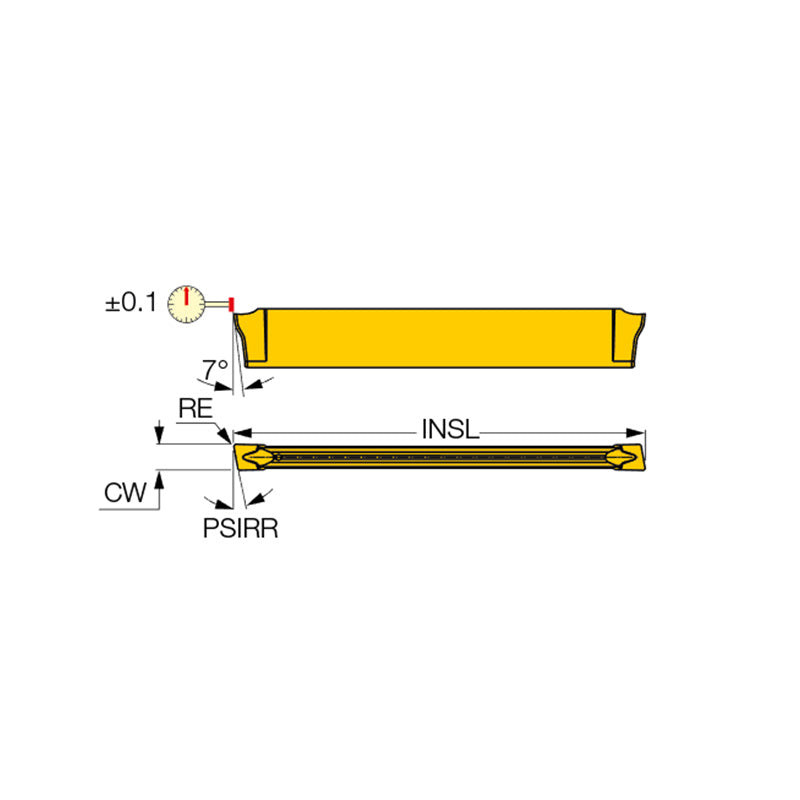 DGR/L-J-XL : Extra Long Double-Sided Inserts for Parting Soft Materials, Tubes, Small Diameters and Thin-Walled Parts - Big-tools Industrial Supply Tools for Metal Cutting