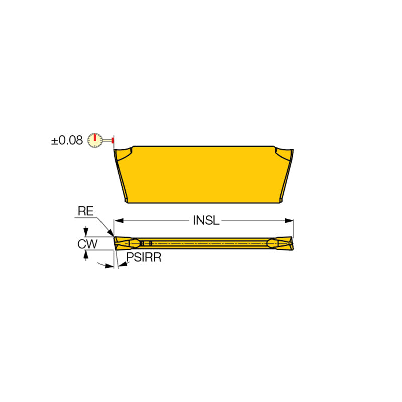 DGR/L-J/JS-D : Double-Sided Inserts for Parting Soft Materials, Parting Tubes, Small Diameters and Thin-Walled Parts