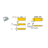 DGR/L-J/JS : Double-Sided Inserts for Parting Soft Materials, Parting Tubes, Small Diameters and Thin-Walled Parts - Big-tools Industrial Supply Tools for Metal Cutting