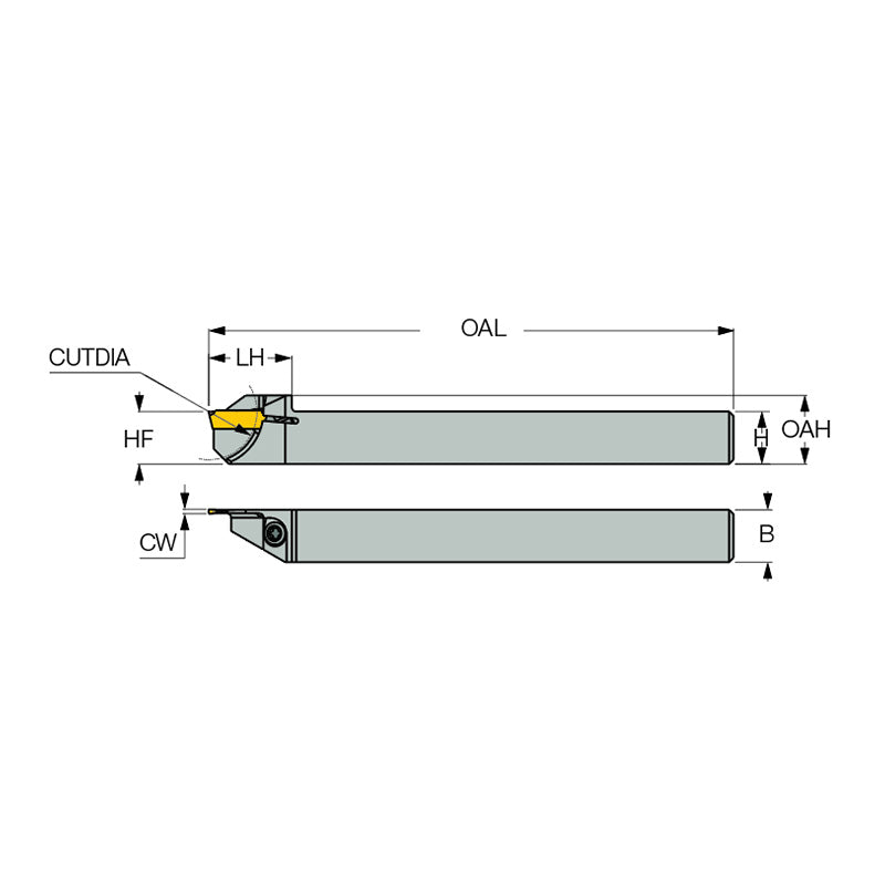 DGTR/L-B-D-SH (NARROW CUT) : Parting and Grooving Short Head Tools for CNC and Swiss Automatics