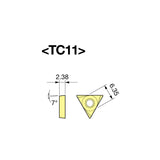 Diseños de plaquitas óptimas exclusivas para soporte de plaquitas de cabezal de mandrinado TC11 