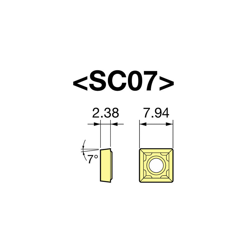 Designs Optimal Inserts Exclusive for Boring Insert Holder Cartridge SC06/07/09/12 