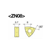 Diseños de plaquitas óptimas exclusivas para cartucho portaplaquitas de mandrinado ZN05/ZN08
