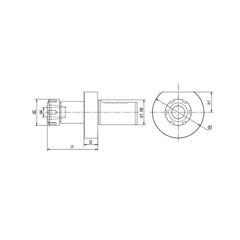 ER Collet Chuck Form E4  E4-16xER16~(80xER40) - Makotools Industrial Supply Tools for Metal Cutting