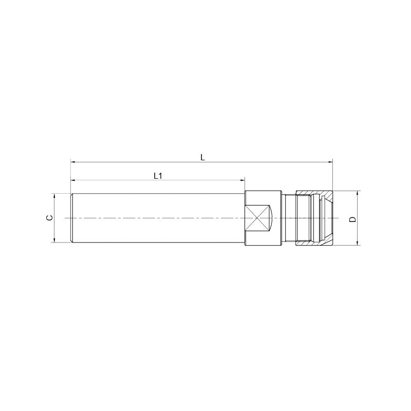 ER Collet Chuck with Mini Nut DIN6499  C8-ER8M-100~(C25-ER20M-150) - Makotools Industrial Supply Tools for Metal Cutting