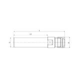 ER Collet Chuck with Mini Nut DIN6499  C8-ER8M-100~(C25-ER20M-150) - Makotools Industrial Supply Tools for Metal Cutting