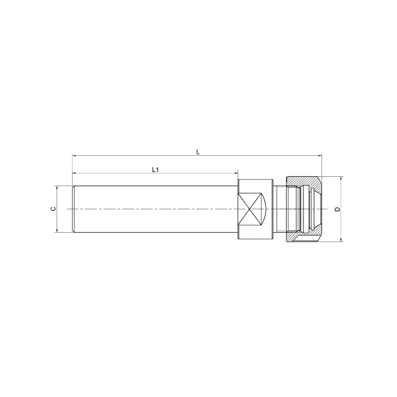 ER Collet Chuck with UM Nut DIN6499  C20-ER25UM-100~(C40-ER40UM-150) - Makotools Industrial Supply Tools for Metal Cutting