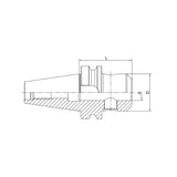 End Mill Holder Weldon BT30/40-SLA06-50~20-100 - Makotools Industrial Supply Tools for Metal Cutting