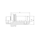End Mill Holder Weldon HSK63F-SLA06-65 ~SLA32-110 - Makotools Industrial Supply Tools for Metal Cutting