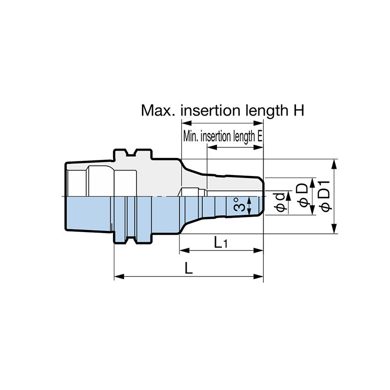 Even Slimmer And Lighter-weight Tip Outer Diameter Of ø10mm With  Hydraulic Chuck Hydraulic Chuck HSK-E25