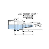 Even Slimmer And Lighter-weight Tip Outer Diameter Of ø10mm With  Hydraulic Chuck Hydraulic Chuck HSK-E25