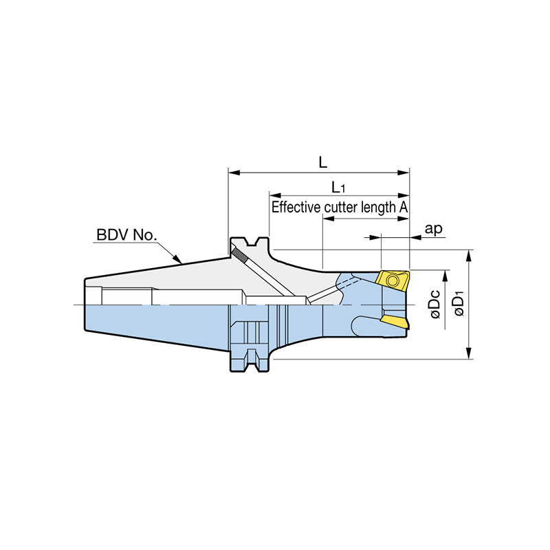 Evolved Rigidity Realizes Both Heavy And Stable Ramping Fullcut Mill FCR Type BDV Integrated Type  BDV40