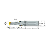Exchangeable head drills with chamfering inserts mainly for pre-thread holes