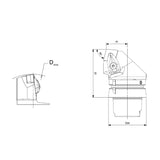 External Turning Tool Body HSK-T DCRNR/L-Kr 75° - Big-tools Industrial Supply Tools for Metal Cutting