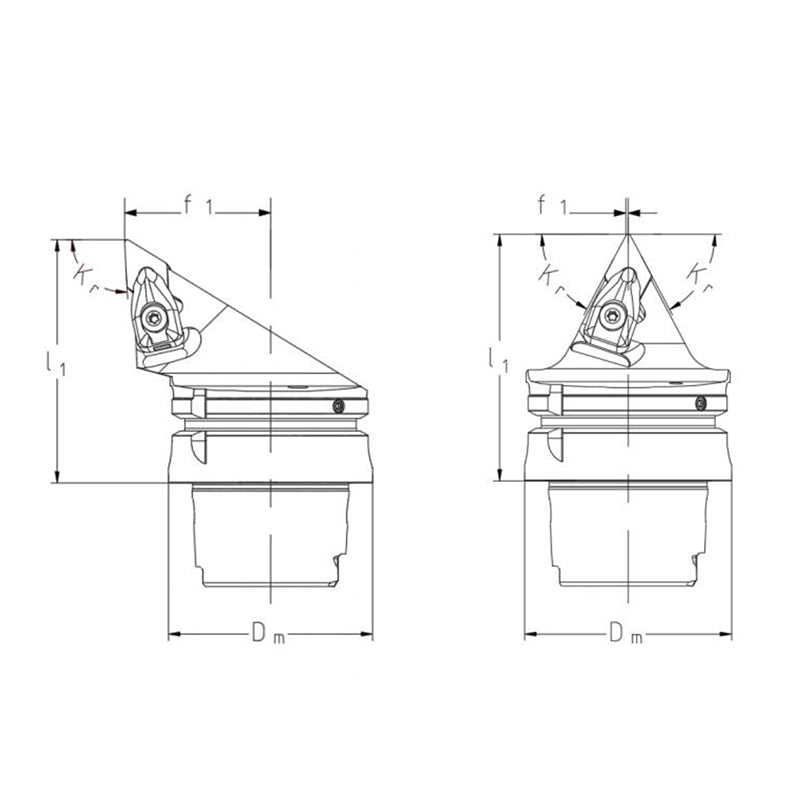 External Turning Tool Body HSK-T DDJNR/L-Kr 93° DDHNR/L-Kr 107.5° DDNNN-Kr 62.5° - Big-tools Industrial Supply Tools for Metal Cutting