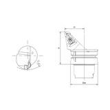 External Turning Tool Body HSK-T DRSNR/L - Big-tools Industrial Supply Tools for Metal Cutting