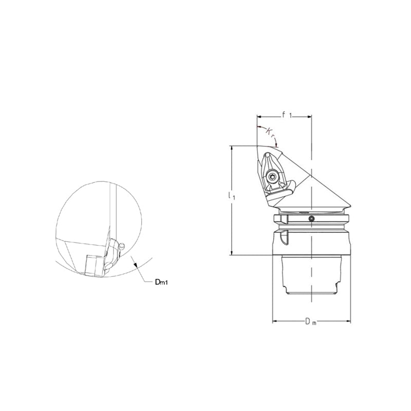 External Turning Tool Body HSK-T DWLNR/L-Kr 95° - Big-tools Industrial Supply Tools for Metal Cutting