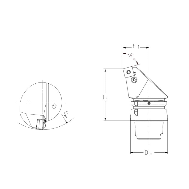 External Turning Tool Body HSK-T PSKNR/L-Kr 75° - Big-tools Industrial Supply Tools for Metal Cutting