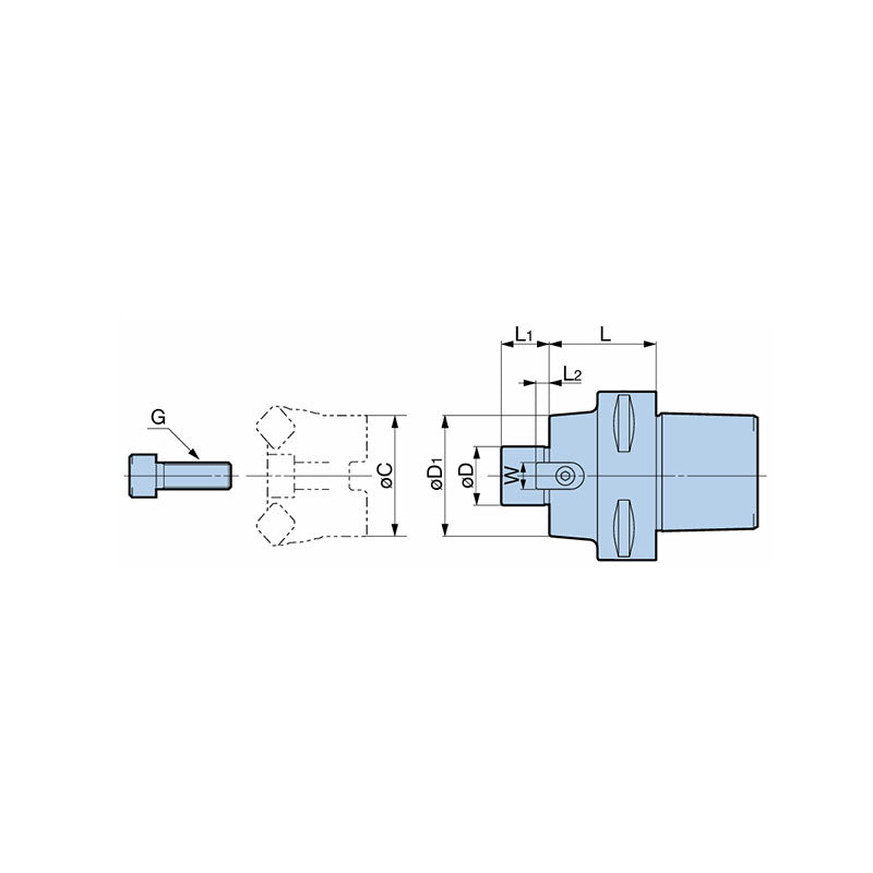 Face Mill Arbor Type C C6-FMC